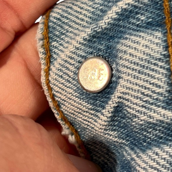 Vintage‎ Levis 585 Men's 29x32 Jeans Orange Tab Straight Relaxed Y2K Blue Retro - Picture 4 of 12